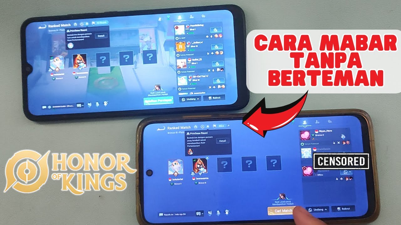 CARA MABAR TANPA BERTEMAN DI HONOR OF KING DI HP TERBARU KO TUTORIAL