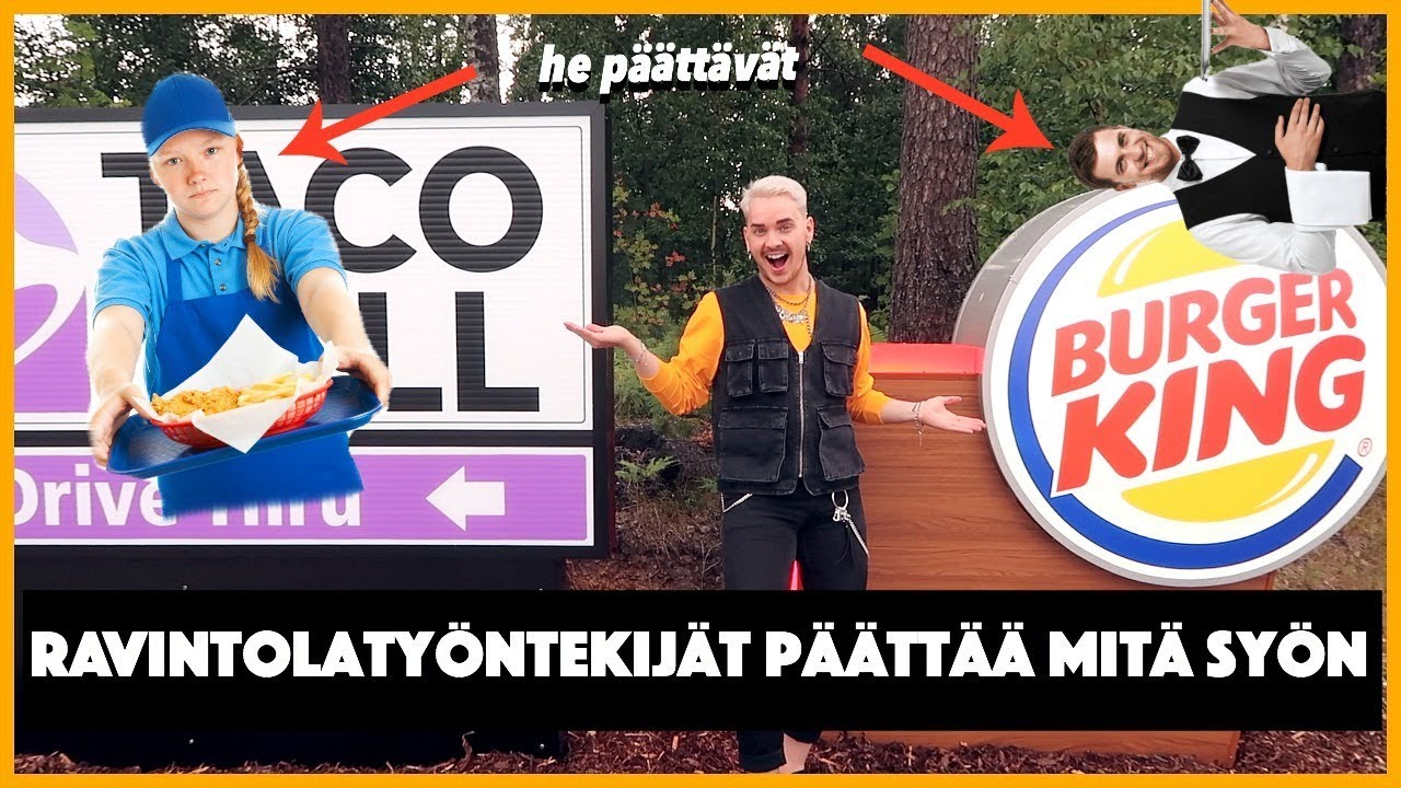 RAVINTOLATYÖNTEKIJÄT PÄÄTTÄÄ MITÄ SYÖN 24H AJAN!
