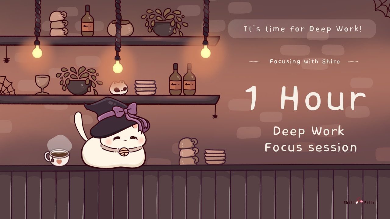 🔮✨  1 Hour flexible Focus timer | Relax and rewind | Cozy Gothy ambience + Lofi vibes| Deep Focus 🎧