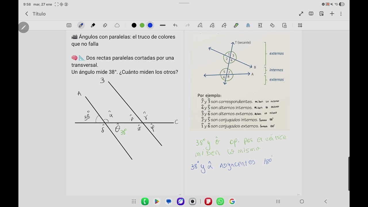 ❌️ Si confundís estos ángulos, el ejercicio está mal