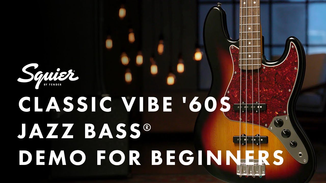 Демонстрация Squier Classic Vibe 60s JazzBass для начинающих | Fender