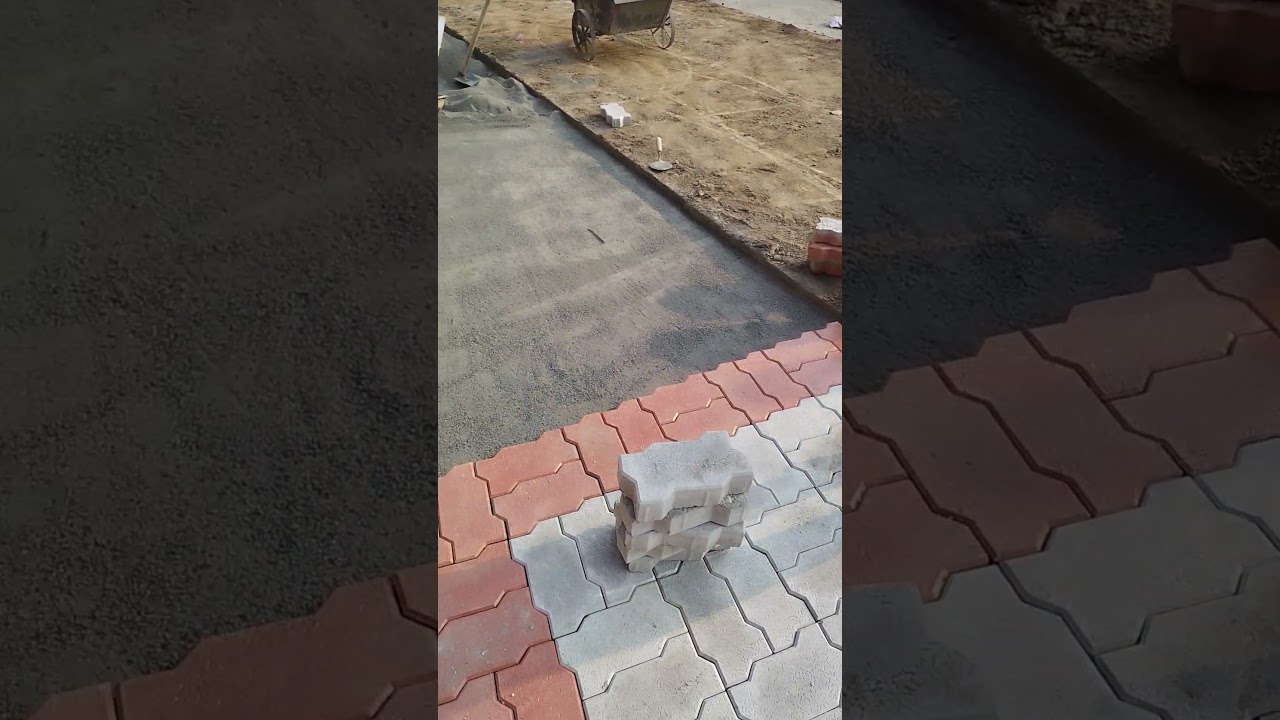 paver block fitting 🪨👷🛠️#engineering #world #construction #cover #business #focus #civil #build #joy