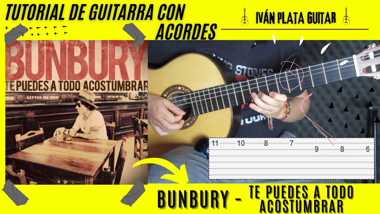 Cómo tocar Te puedes a todo acostumbrar de Bunbury | Iván Plata Guitar | Tutorial acordes