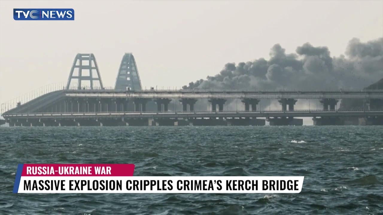 Massive Explosion Cripples Crimea's Kerch Bridge As Russia-Ukraine War Rages
