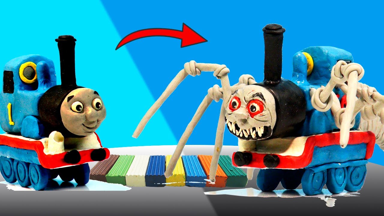 Scary Thomas.exe With Clay | Sculpting THOMAS.exe from plasticine with Horror Maker