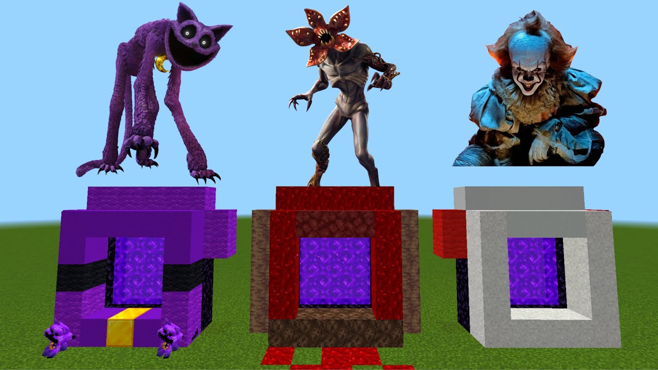 How To Make Portal To PoppyPlayTime 5 Stranger things Pennywise In Minecraft