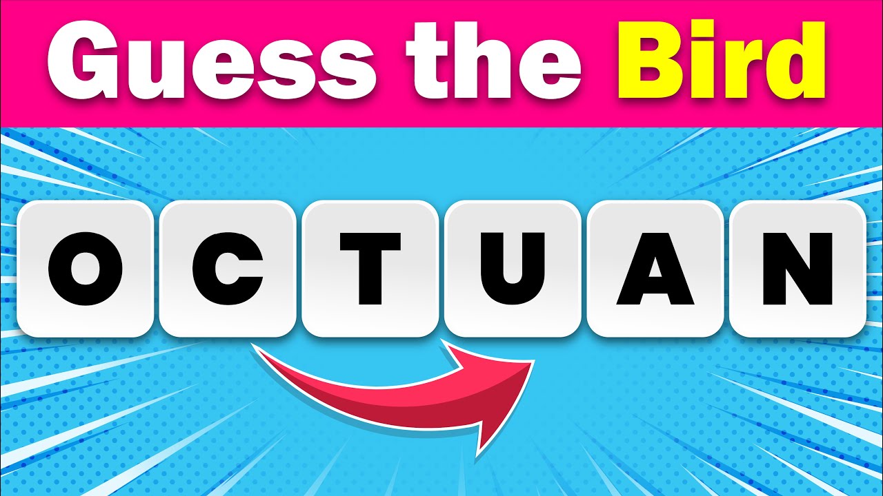 Guess the 🤔BIRDS🦚 by the Scrambled Words |🧩 Jumbled Words🧩