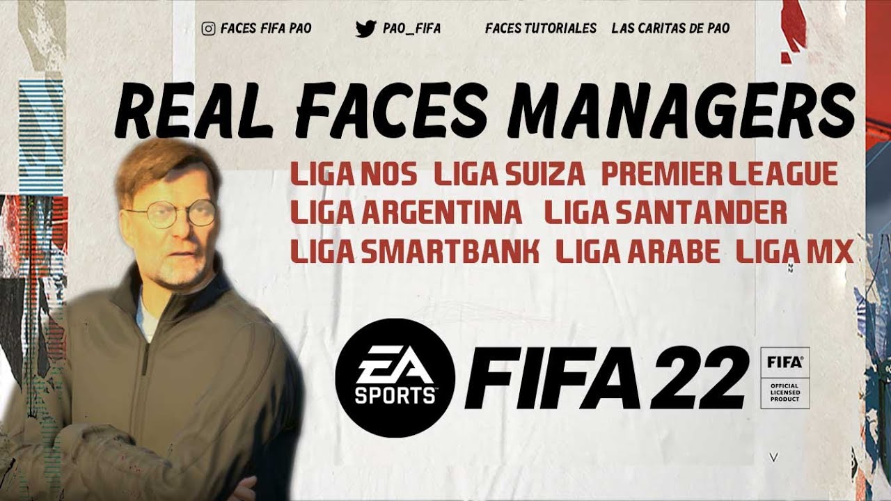 FIFA22 | ALL REAL FACES MANAGERS | CAREER MODE | MANAGER