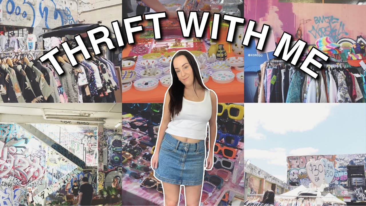 i went thrifting at the fitzroy market! ( super trendy ) clothes, decor, arts and crafts, vlog!