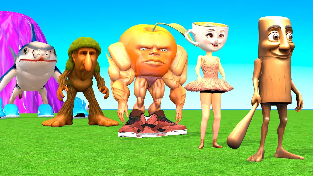 Long Slide Game with Cow Elephant Gorilla Hippopotamus Tiger 3d Animal Game Funny 3d Animals