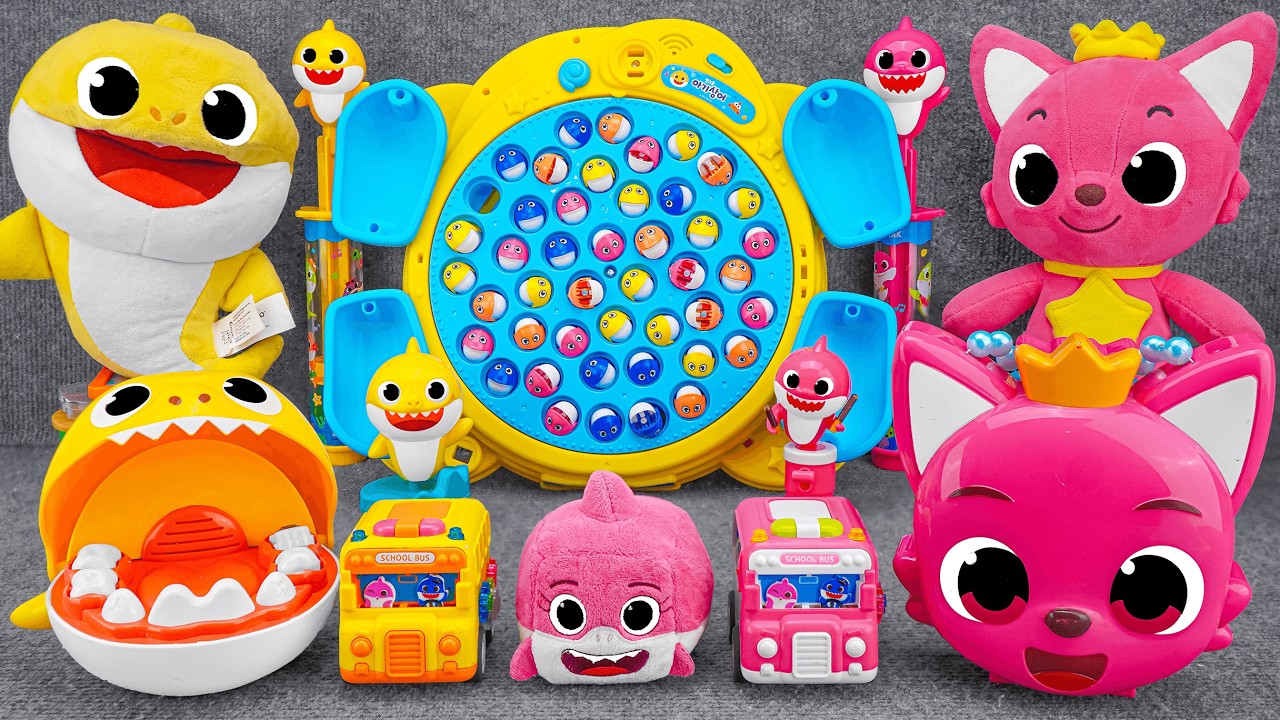 64 Minutes BABY SHARK Collection Unboxing -Satisfying Unboxing WowWee Baby Shark Go Fishing Game Set