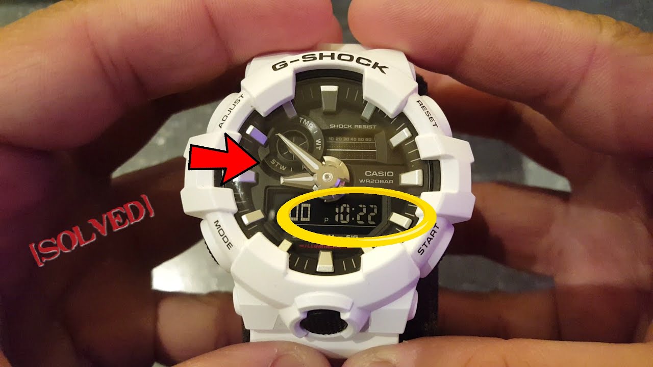Как синхронизировать Casio 5522 (аналоговые стрелки и цифровой дисплей Gshock не совпадают)