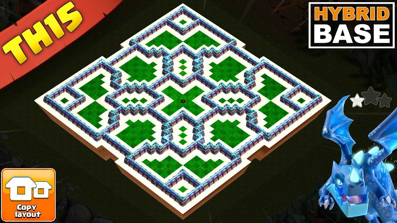The Ultimate TH15 Hybrid Base | Max Defense & Loot Protection