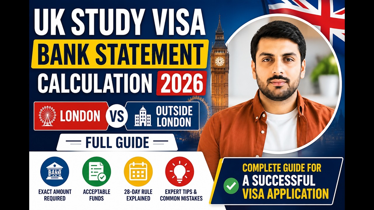 UK Study Visa Bank Statement Calculation 2026 | London vs Outside London (Full Guide)