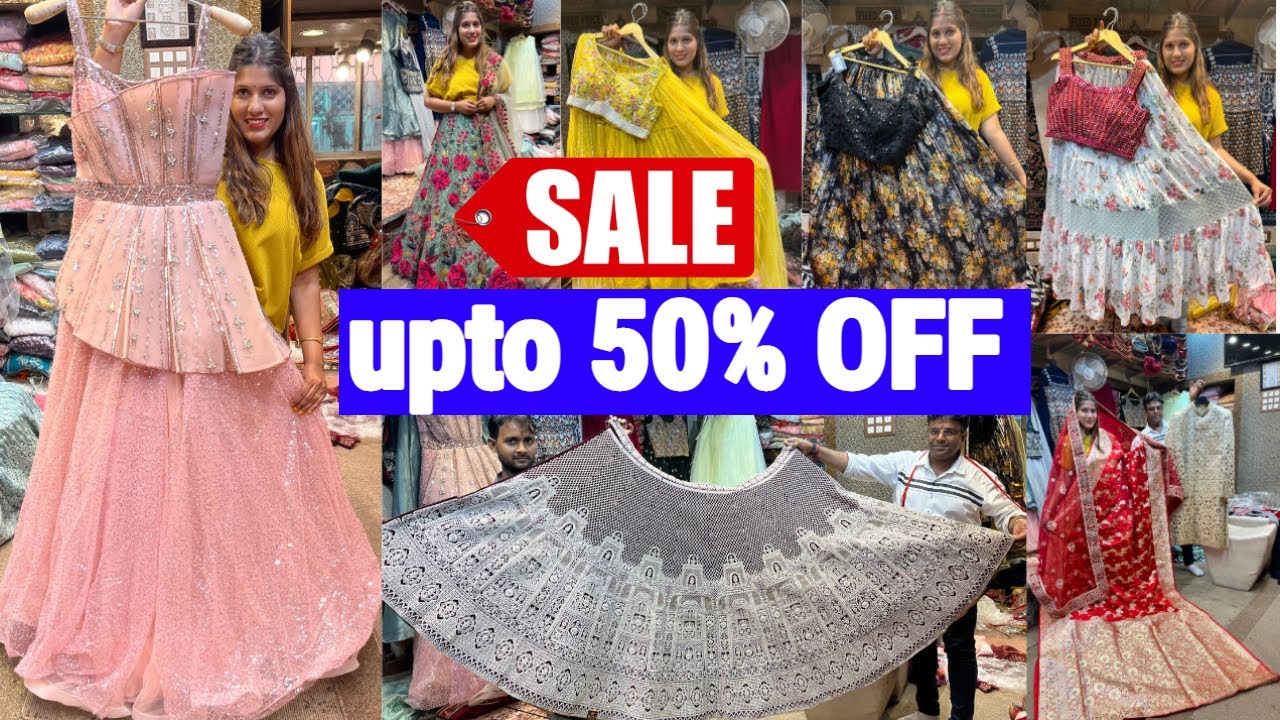 Lehenga, Gown & Crop top collection from Kalika Creations Garodia Market Kolkata Burrabazar