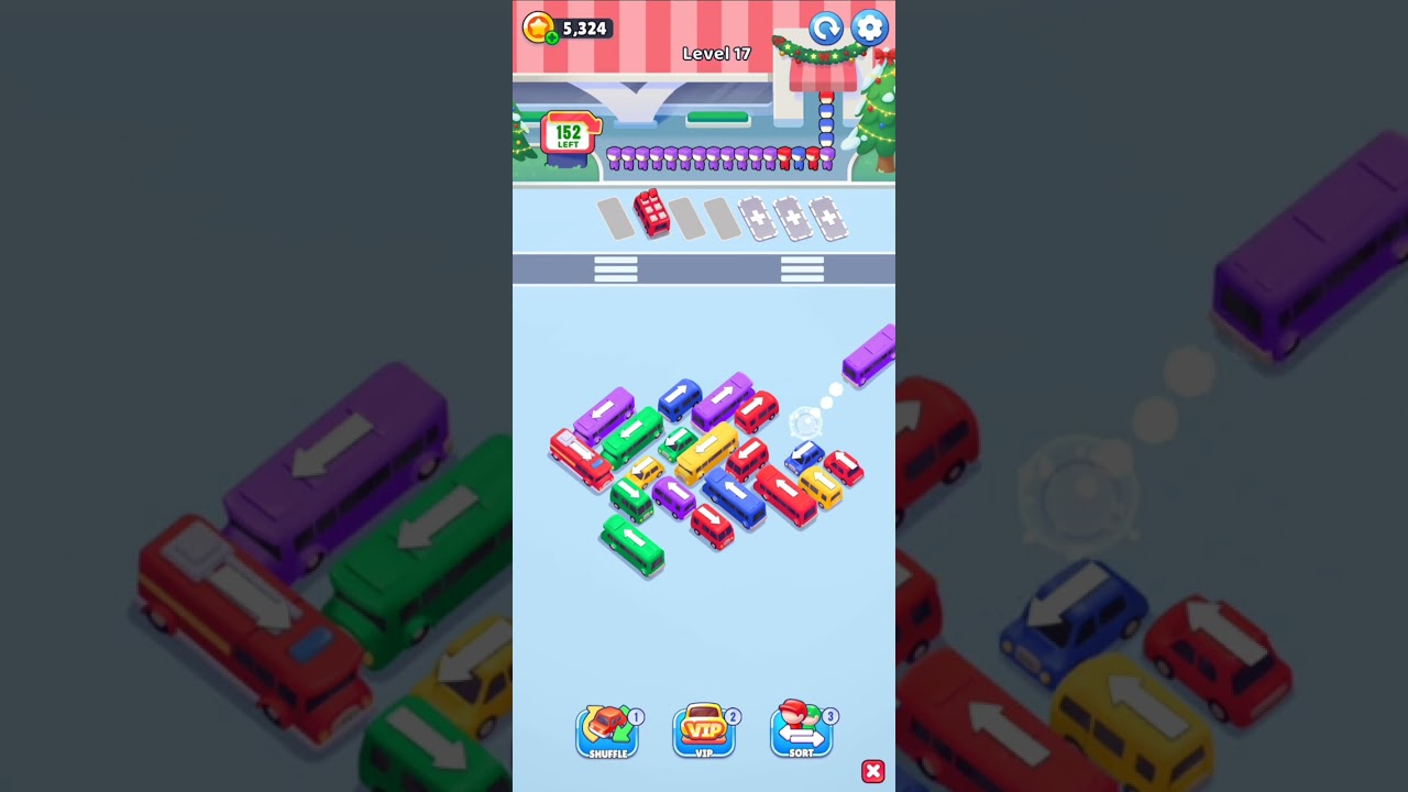 Busfrenzy - Traffic Jam Mobile Game Level 15 to 20. Gameplay  #busfrenzy​ #mobilegame​ #gaming​