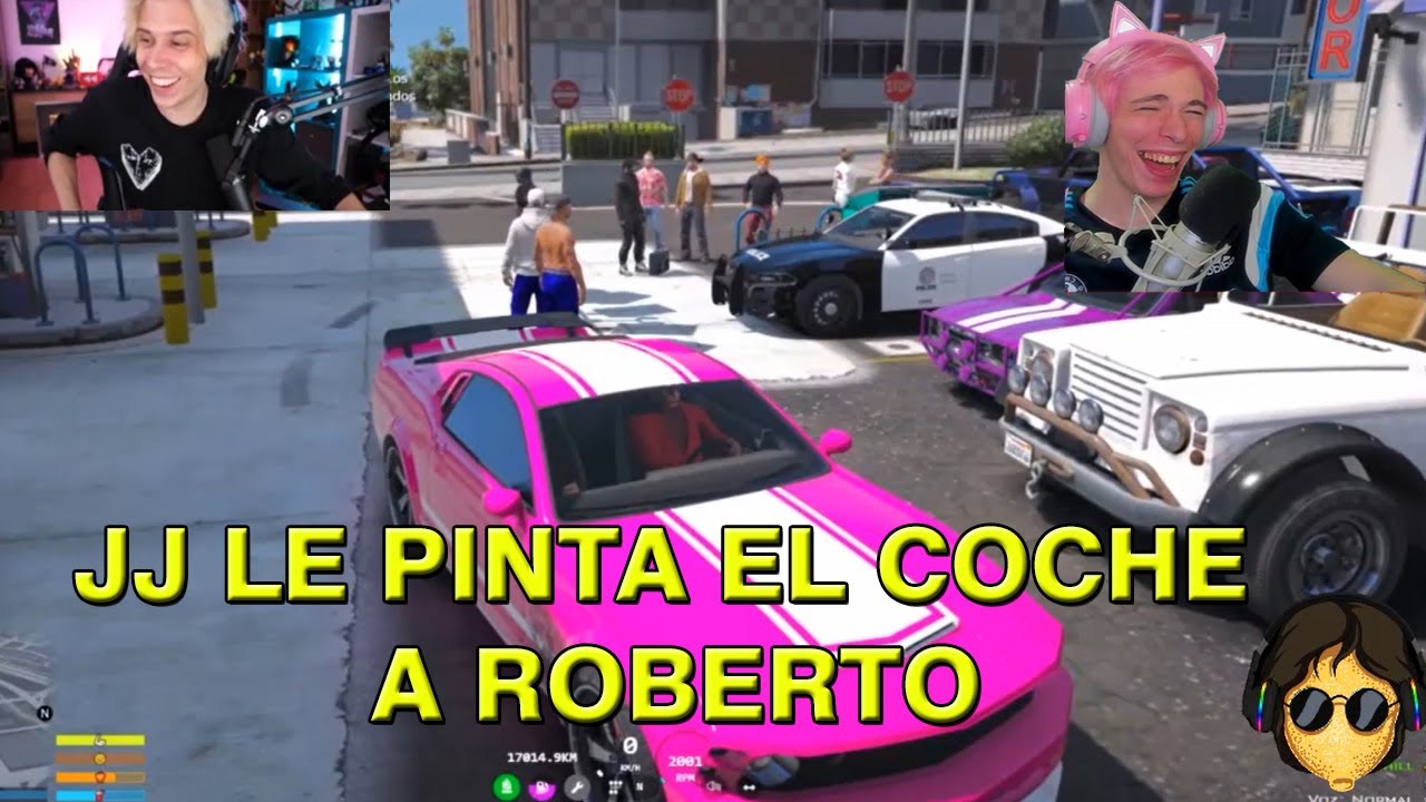 JJ LE PINTA DE ROSA EL COCHE A ROBERTO (Folagor) / GTA V Roleplay / Forasteros RP