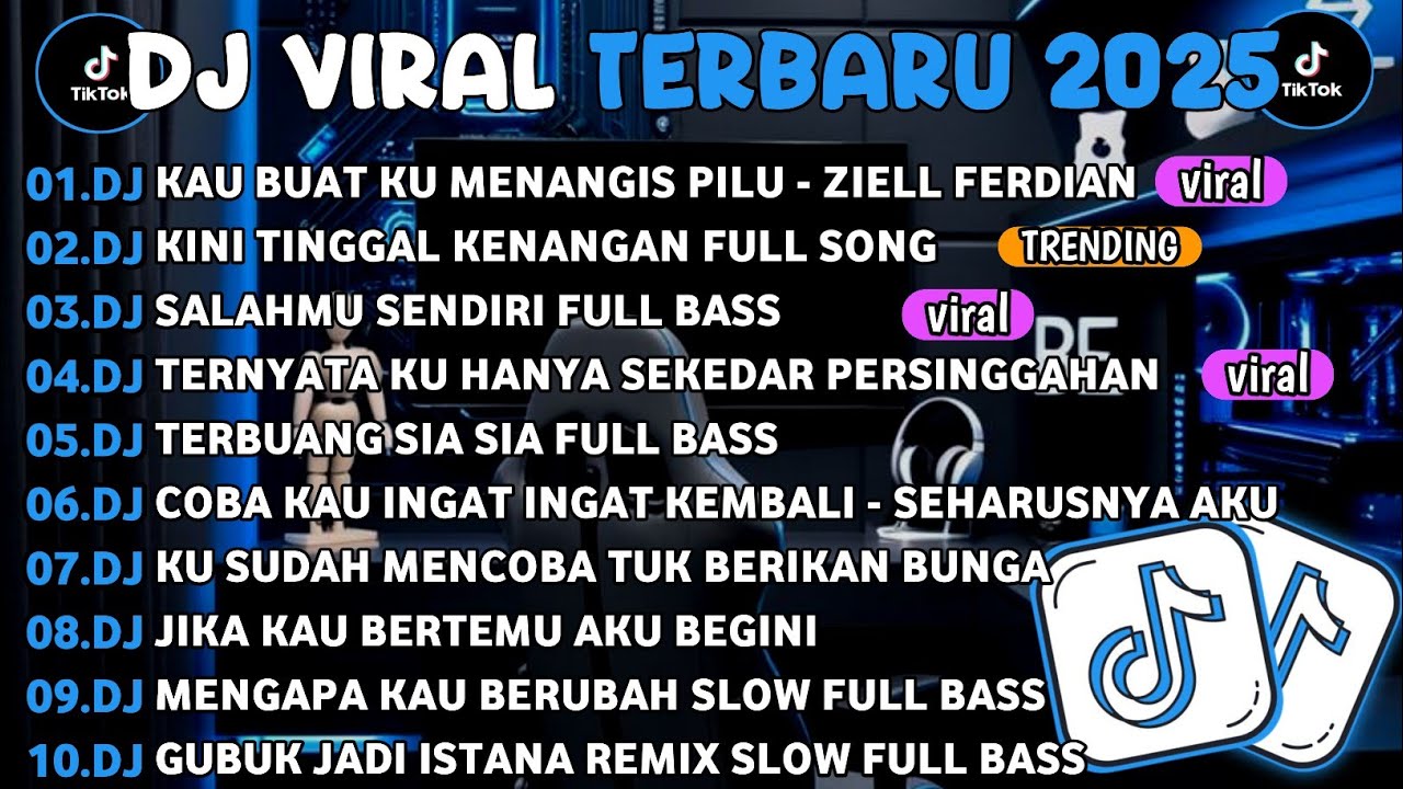 DJ TIKTOK TERBARU 2025||DJ KAU BUAT KU MENANGIS PILU🎵DJ KINI TINGGAL KENANGAN FULL ALBUM