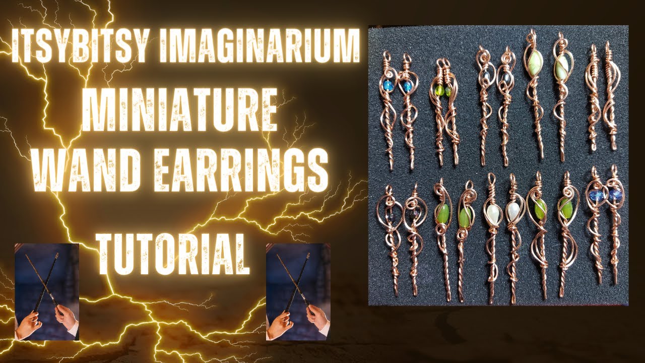 Wire Wrapped Miniature Wand Earrings - Full Tutorial