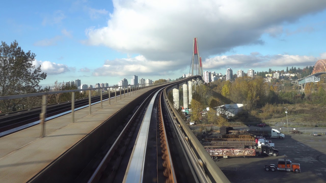 Vancouver SKYTRAIN FULL RIDE: EXPO LINE WESTBOUND END-TO-END From the Front, Plus Extra Angle Shots