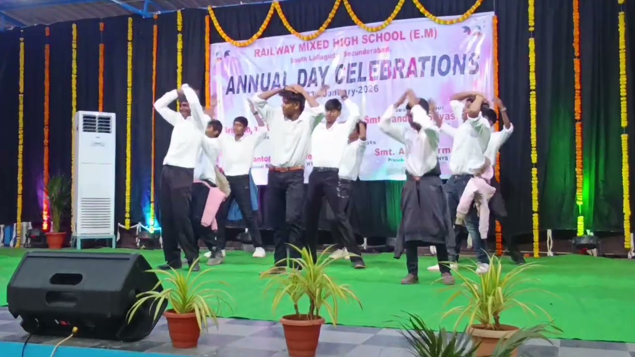 Railway mixed high school secunderabad Annual 23-01-2024 Gira gira gire Gangiragire Song