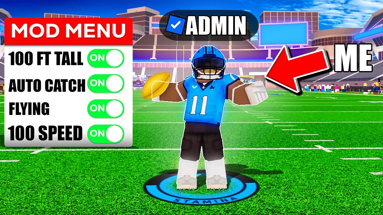 Abusing ADMIN Powers In NFL Universe Football for 1 Hour...