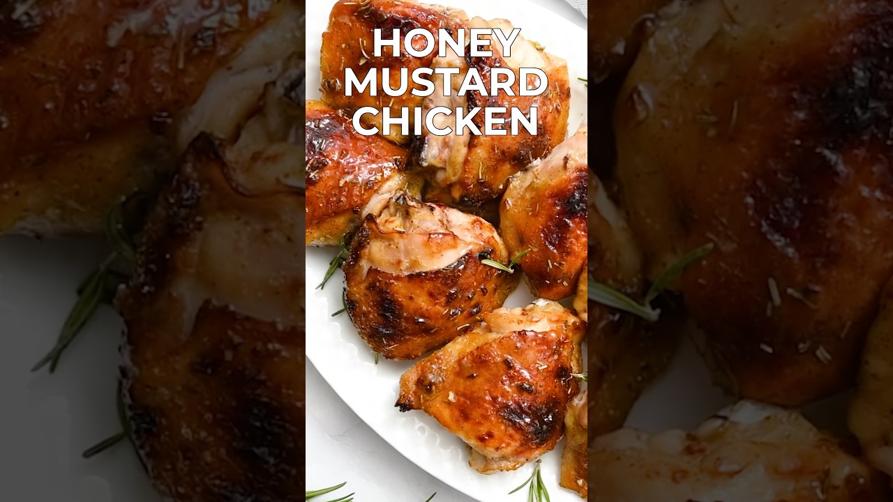 Honey Mustard Chicken Thighs #recipe #chicken #chickenrecipes