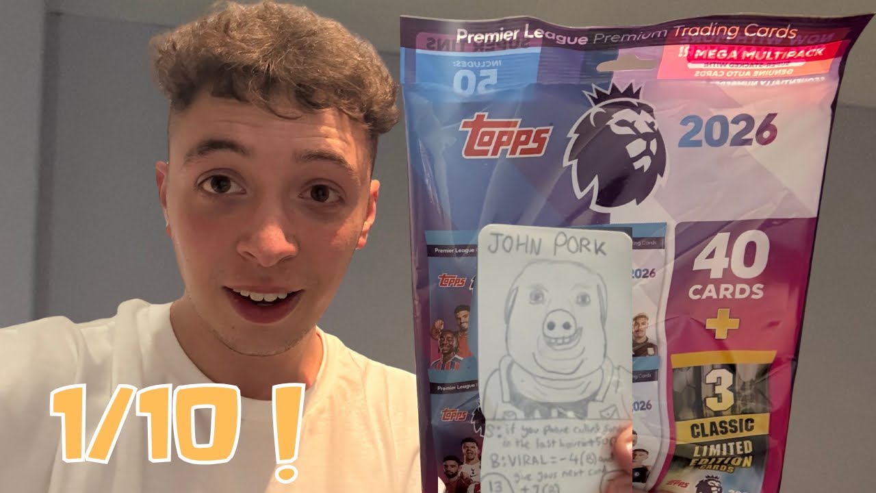 1/10 ВЫПАДЕНИЕ! Распаковка мега-мультипэка Topps Premier League.
