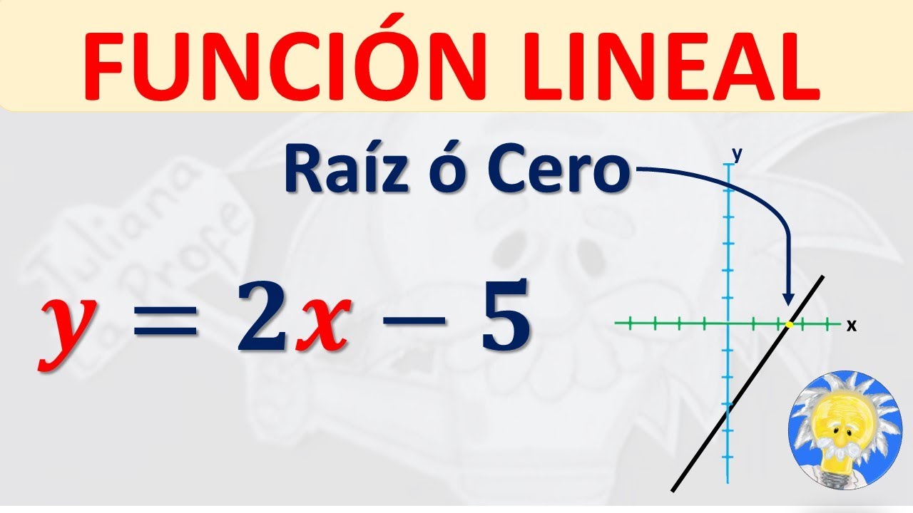 📈 RAÍZ  ó CERO de una FUNCIÓN LINEAL | Juliana la Profe