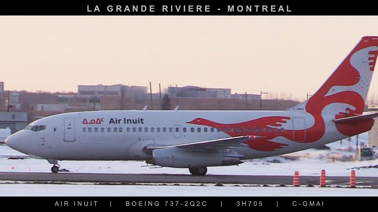 AIR INUIT Boeing 732 Landing at Montreal YUL Airport C-GMAI