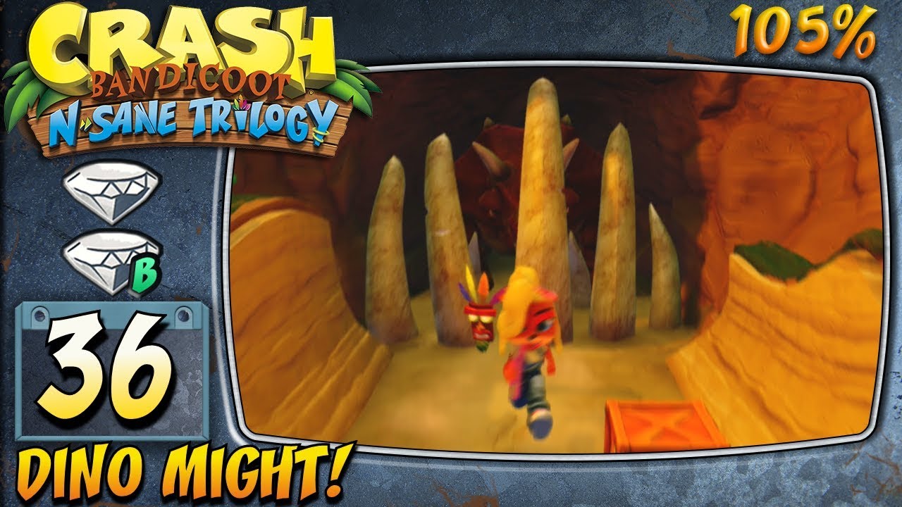 Crash Bandicoot 3 : N. Sane Trilogy (ITA)-36- Dino Might! (GEMME) [105%]