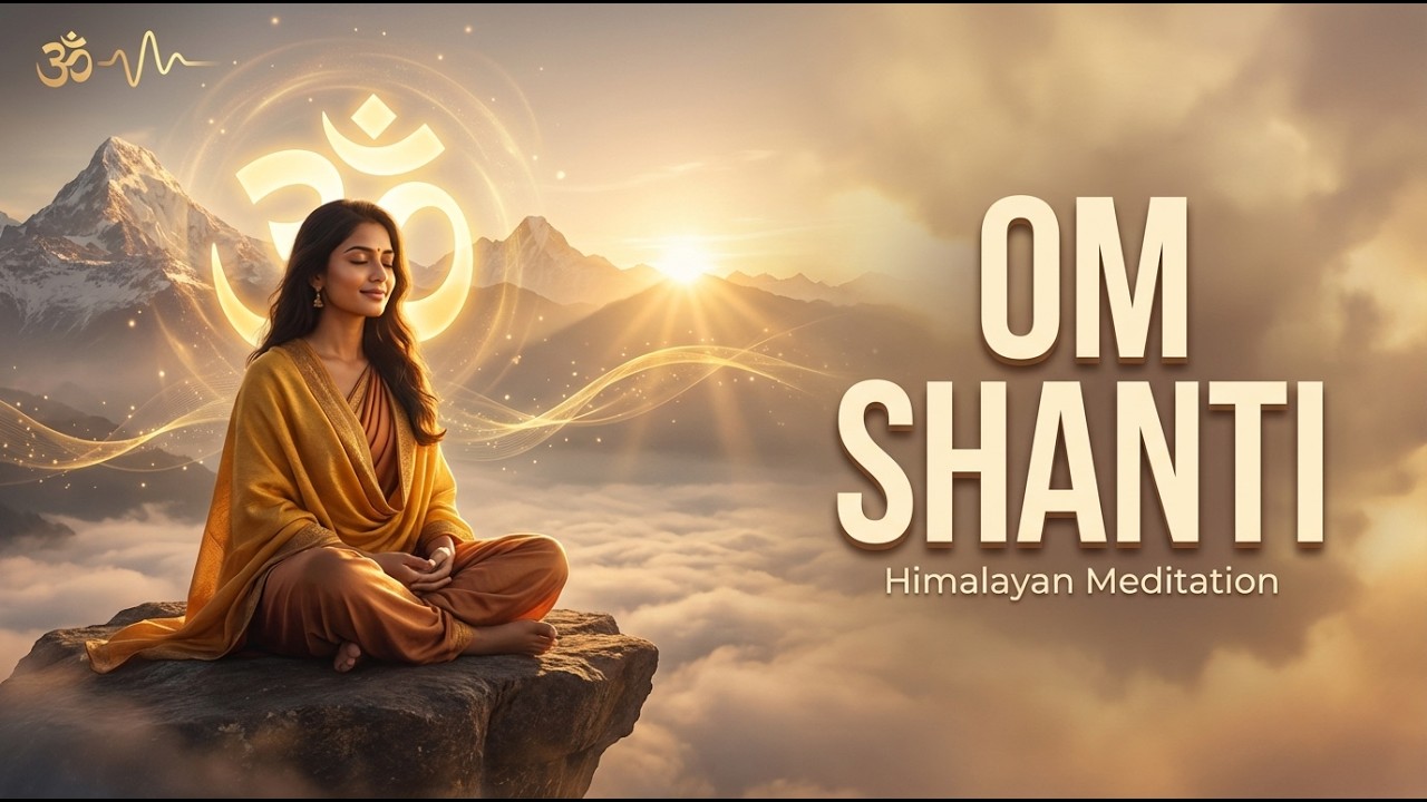 Om Shanti Mantra 🕉️ Himalayan Zen Flow | Sitar & Flute Meditation Music for Deep Work + Calm Clarity
