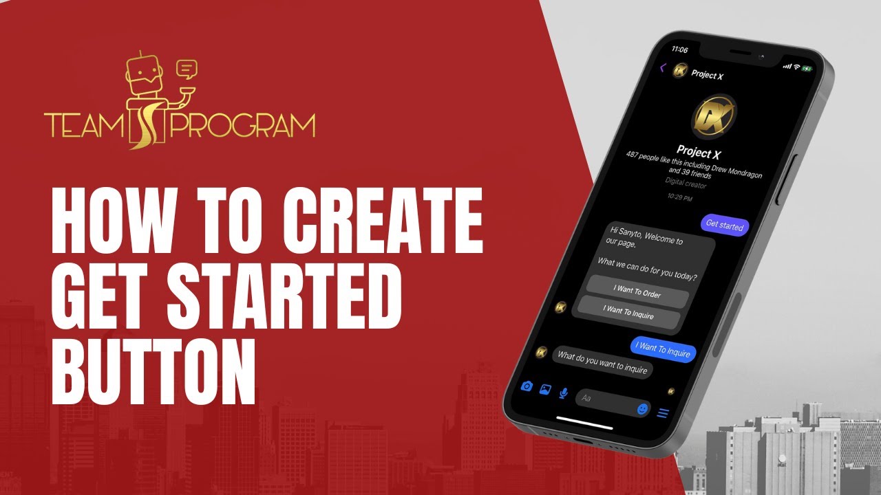 How To Create Messenger Get Started Button ( Team SS Program BOT )
