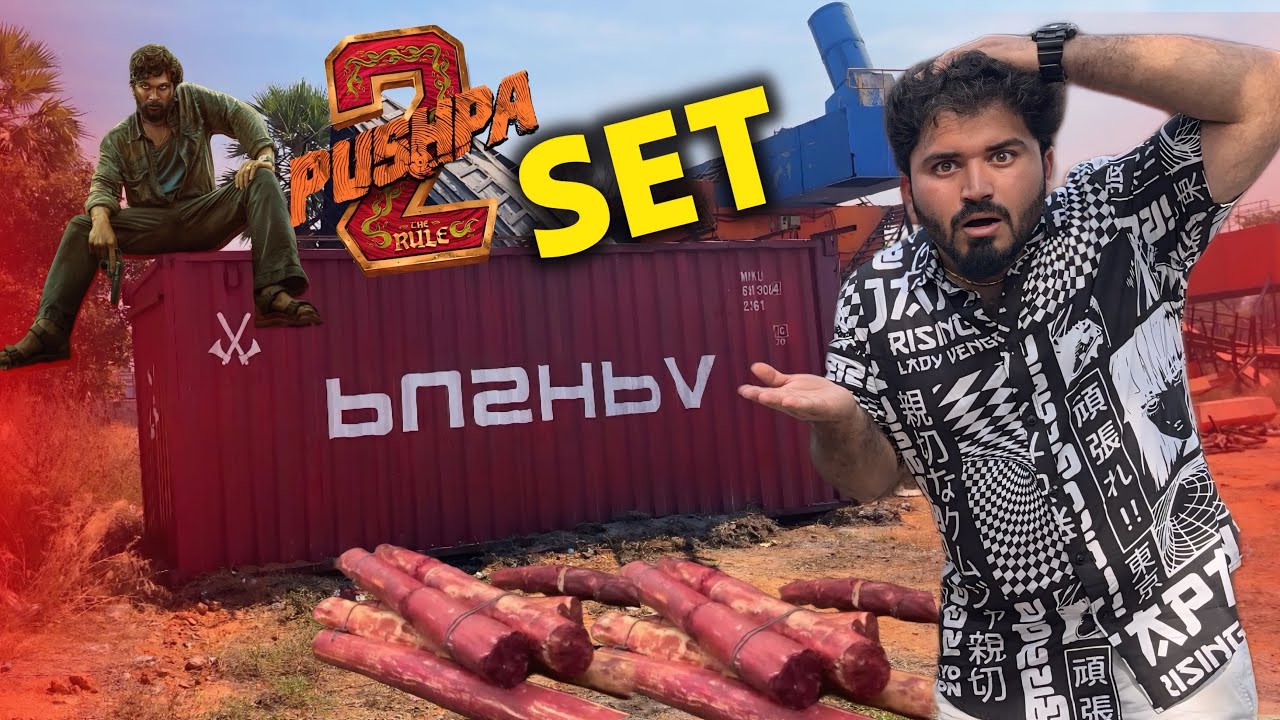Pushpa-2 Movie Set 😱 | Fake Red Sandalwood | పుష్ప మూవీ సెట్ చూద్దాం రండి