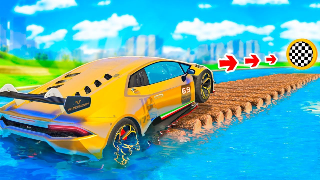 Testing CARS vs FLOATING LOGS in GTA 5!