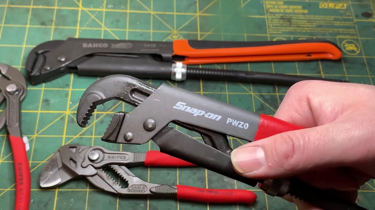 KNIPEX  BAHCO  SNAP ON PWZ Adjustable Pipe Wrench Pliers Tool Haul SAVE MONEY Twin Tools!
