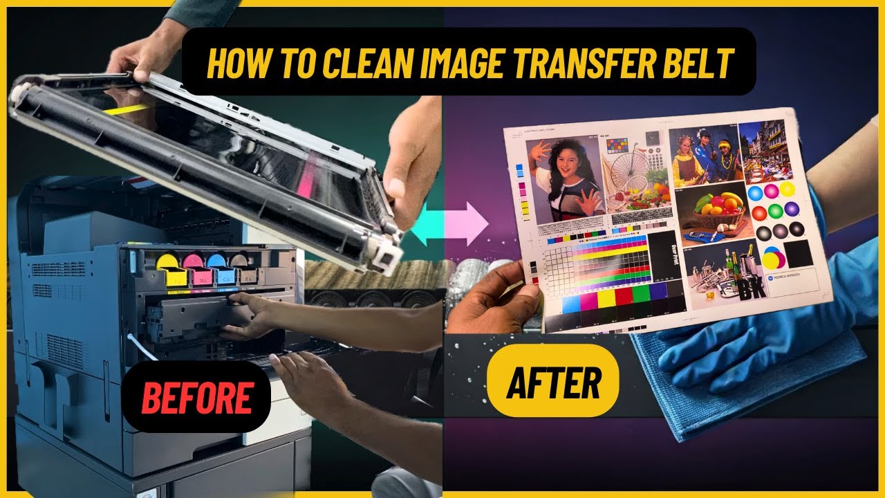 KONICA MINOLTA: HOW TO CLEAN IMAGE TRANSFER BELT IN KONICA MINOLTA C226 , C227 C226i  HOW TO FIX ITB