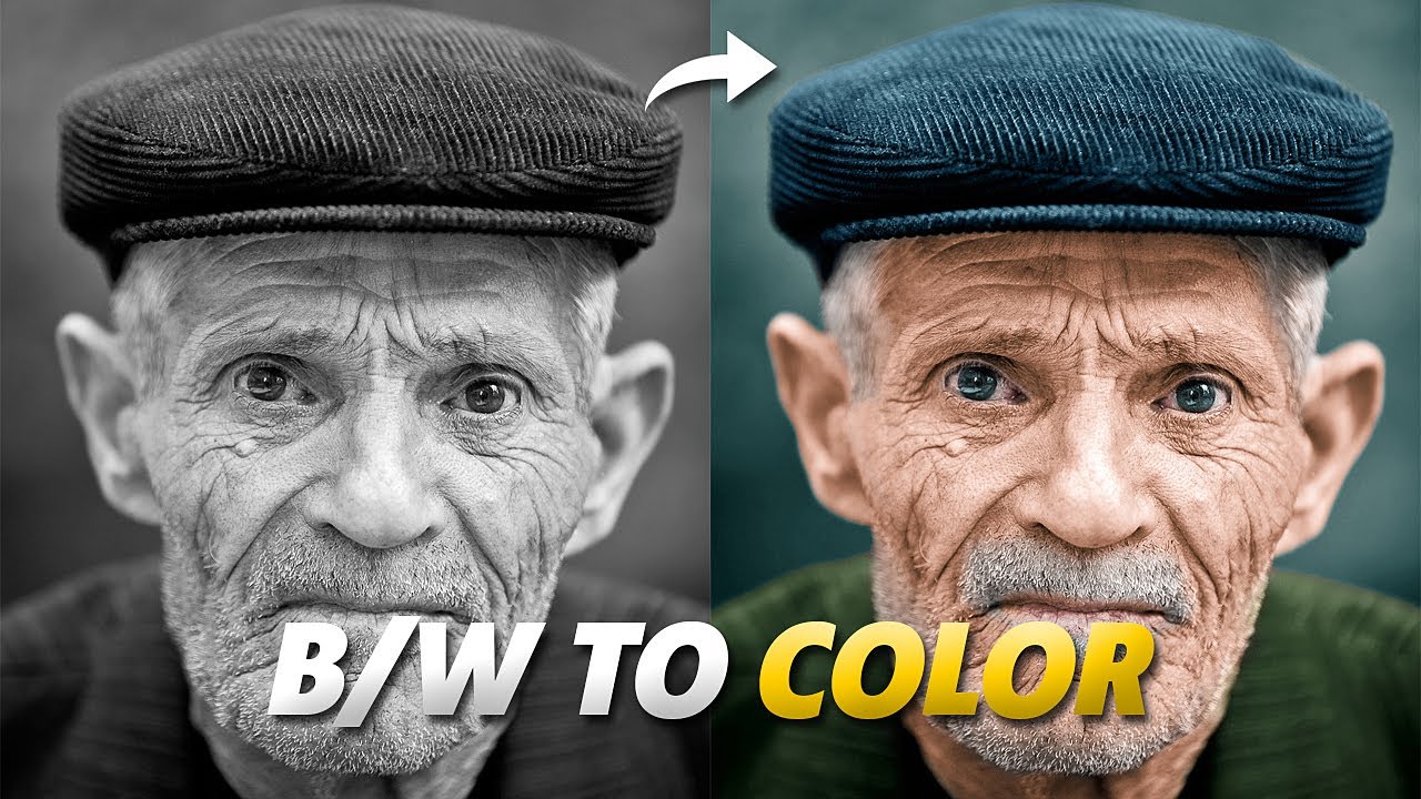 How to Colorize a Black and White Photo - Adobe Photoshop Tutorial - Hindi