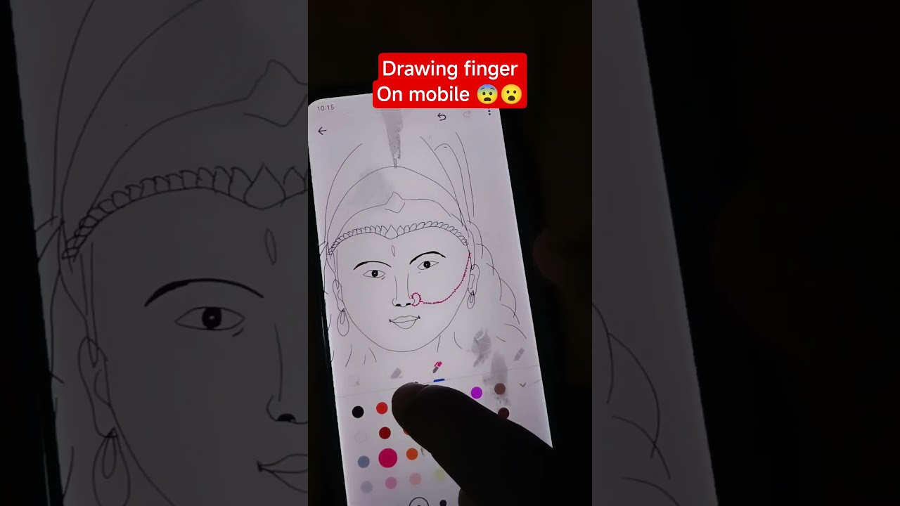 "No Pen, No Stylus! 😱 Only Finger Drawing on Mobile"