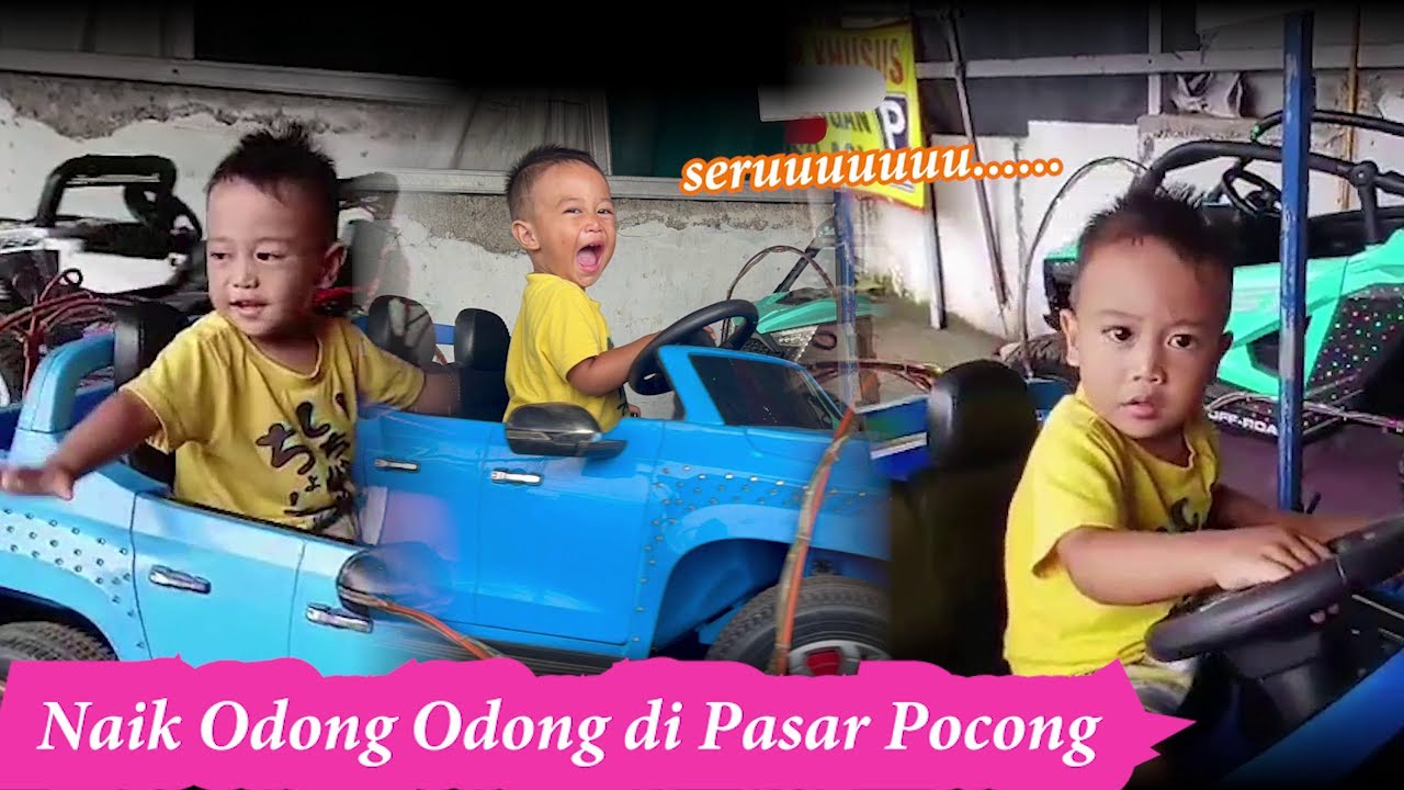 Naik Odong Odong Anak di Pasar Pocong