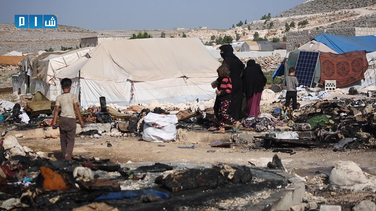 الحرائق تلتهم خيام النازحين في دير حسان