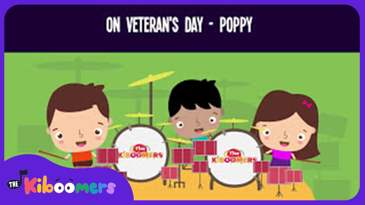 Veterans Day Poppy Song Lyric Video - The Kiboomers Preschool Songs & Nursery Rhymes