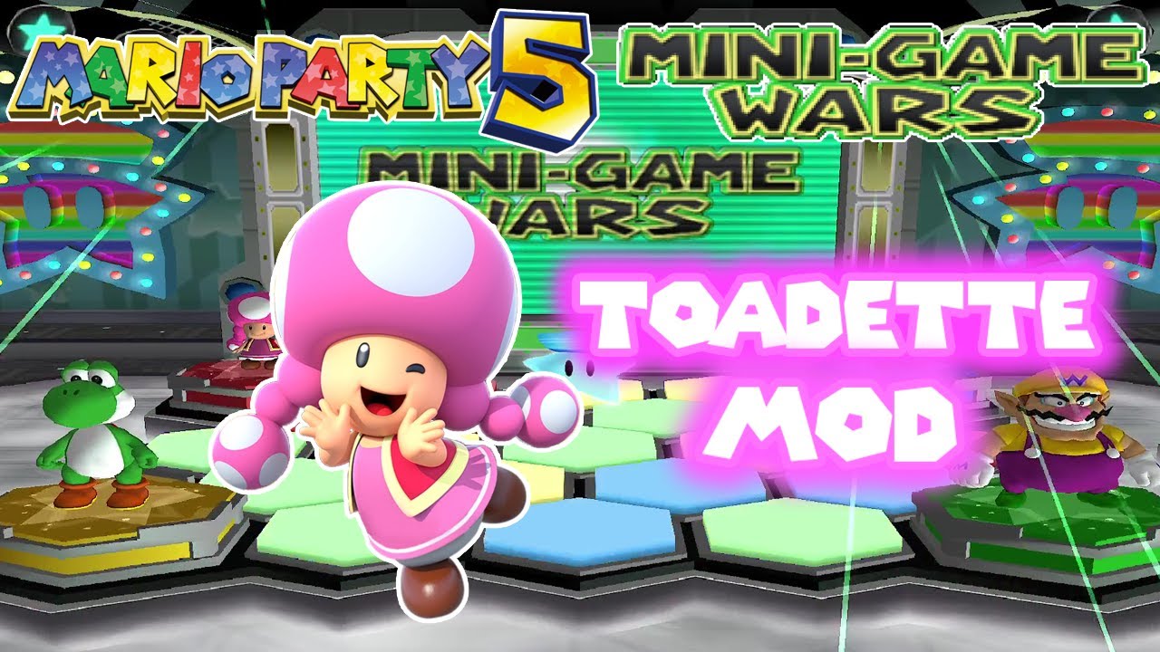 Mario Party 5 - Mini-game Wars - Toadette VS Mario VS Yoshi VS Wario (Toadette Gameplay Mods)