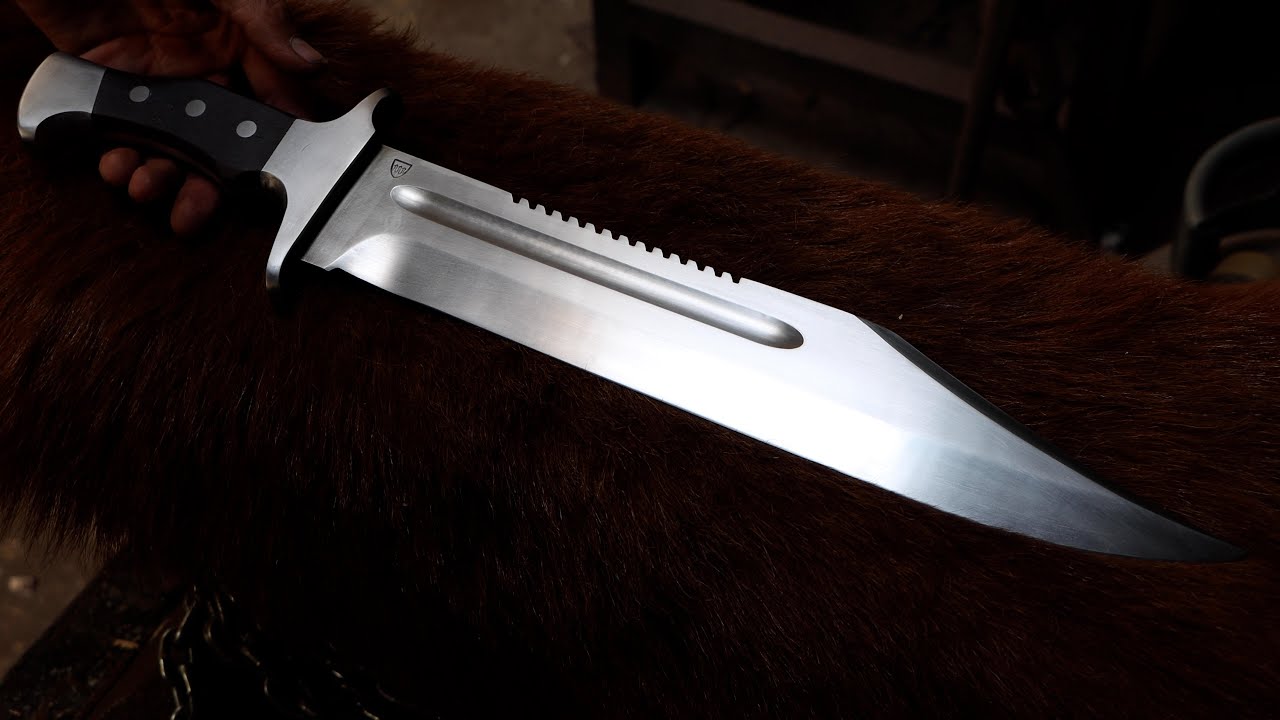 Making a brutal bowie knife,  te complete movie.