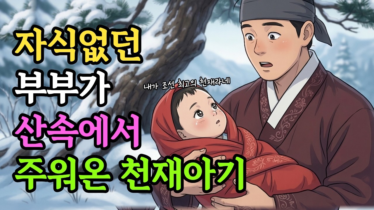 자식 없던 부부가 산속에서 주워온 천재아기 ㅣ옛날이야기ㅣ민담ㅣ설화ㅣ전설ㅣ조선야담ㅣ야담ㅣ오디오북ㅣ수면동화ㅣ잠잘때ㅣ권선징악ㅣ효도