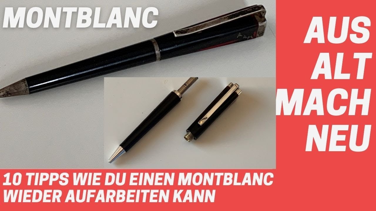 MONTBLANC Kunstharz & Silber mit der Maschine aufarbeiten & polieren - Aus ALT mach NEU - Anleitung