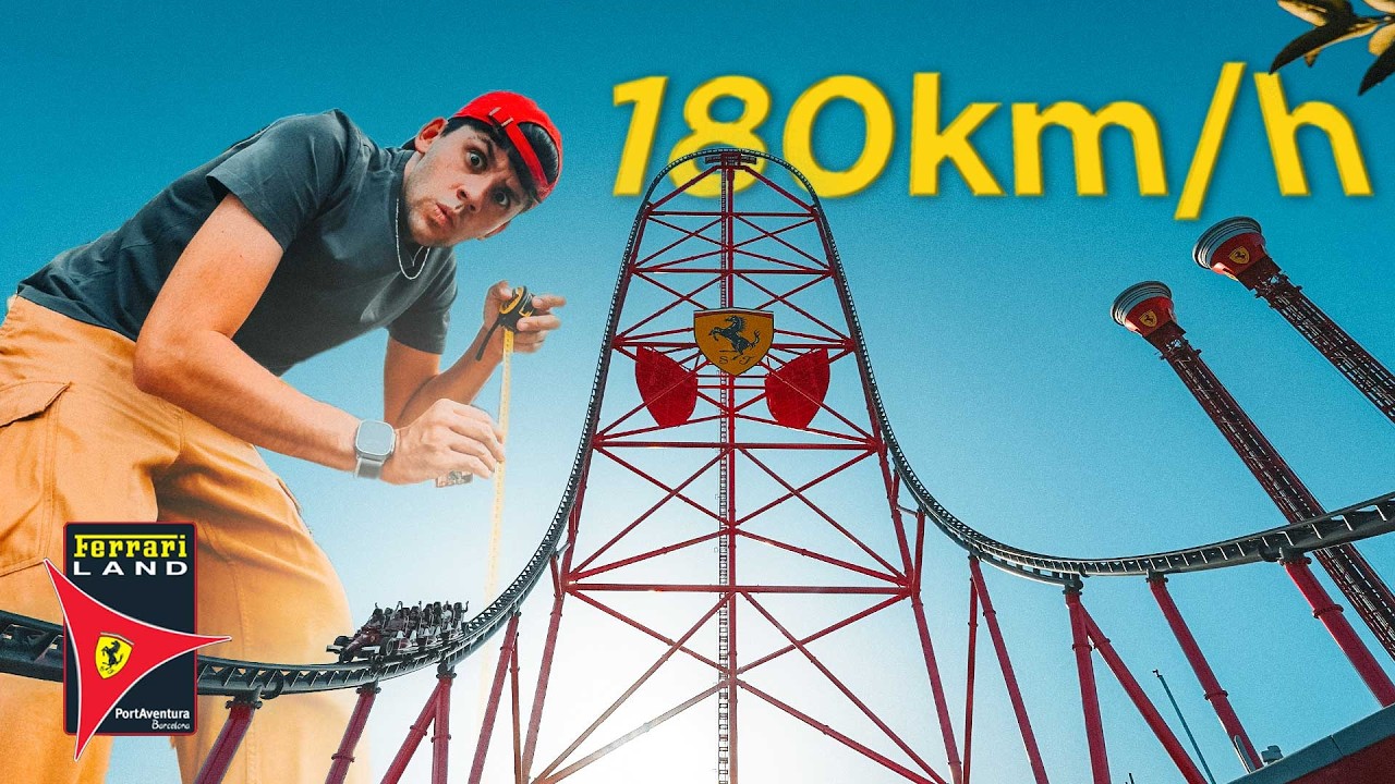 Il COASTER pi&ugrave; ALTO e VELOCE in EUROPA - Ferrari Land Tour Completo 2024