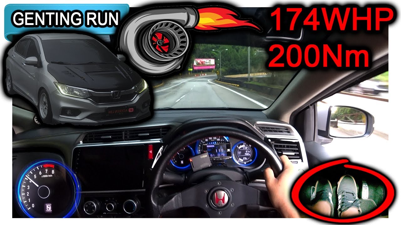 BOLT ON TURBO Honda City GM6 6MT | Malaysia #POV [Genting Run 冲上云霄] [CC Subtitle]