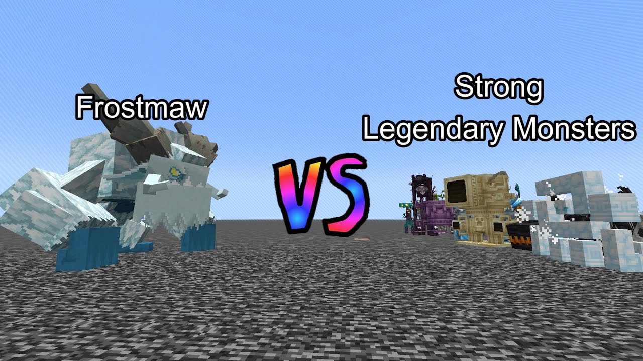 Frostmaw vs Strong Legendary Monsters | Minecraft  Mob Battle