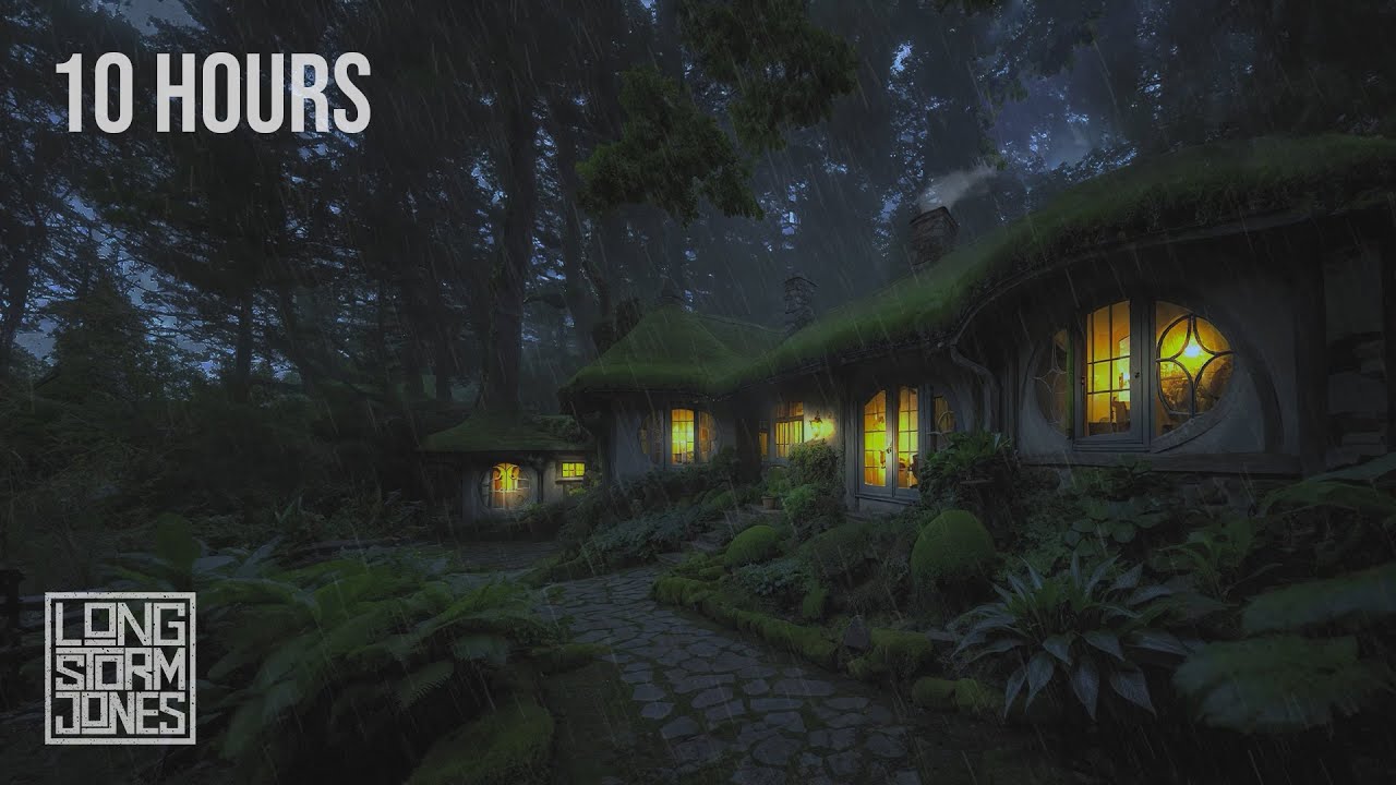 Hobbit Haven | Steady Rain & Rolling Thunder Ambience to Calm Your Noisy Mind | RELAX | SLEEP